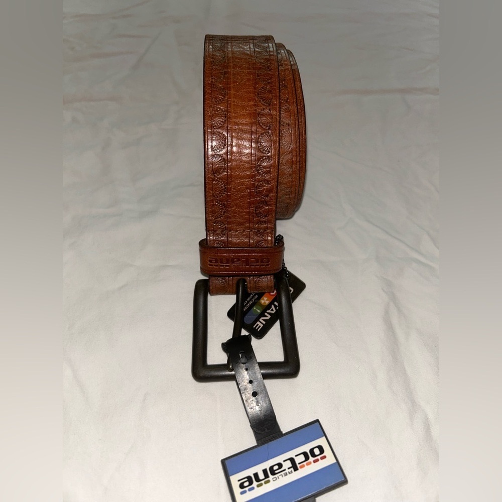 OCTANE Brown Genuine Leather Men's Belt Never Worn 40